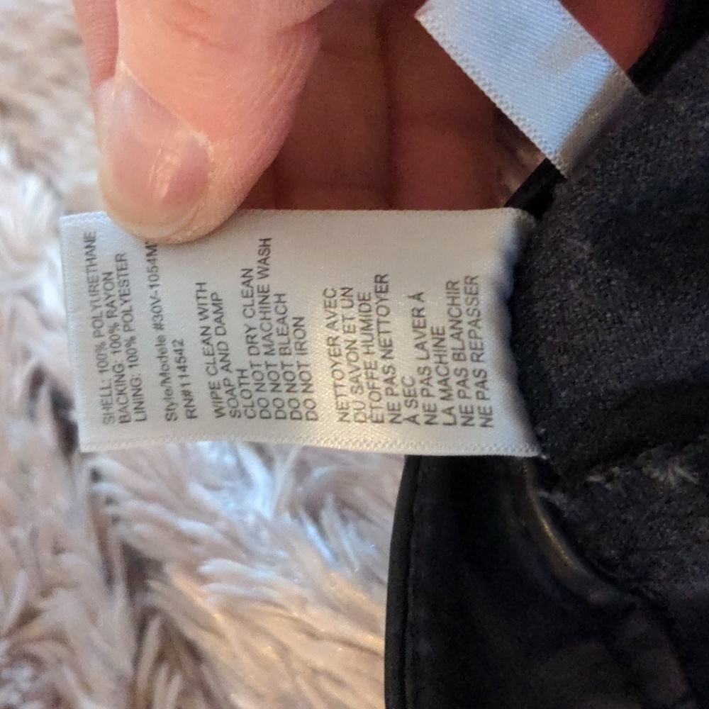 BlankNyc Faux Leather Skinny Pants Ankle Zip Black Size 27 Mid to Low Rise - Picture 11 of 11
